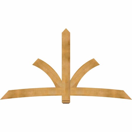 Ekena Millwork Davenport Rough Sawn Timber Gable Bracket, Western Red Cedar, 96"W x 52"H x 2"D x 6"F, 13/12 Pitch GBW096X52X0206DAV00RWR